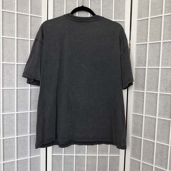 Zara Grey DiamonStudded Crewneck Cropped T-Shirt - Picture 4 of 4